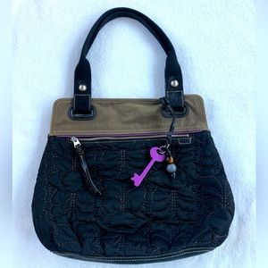 Fossil quilted, handbag in black